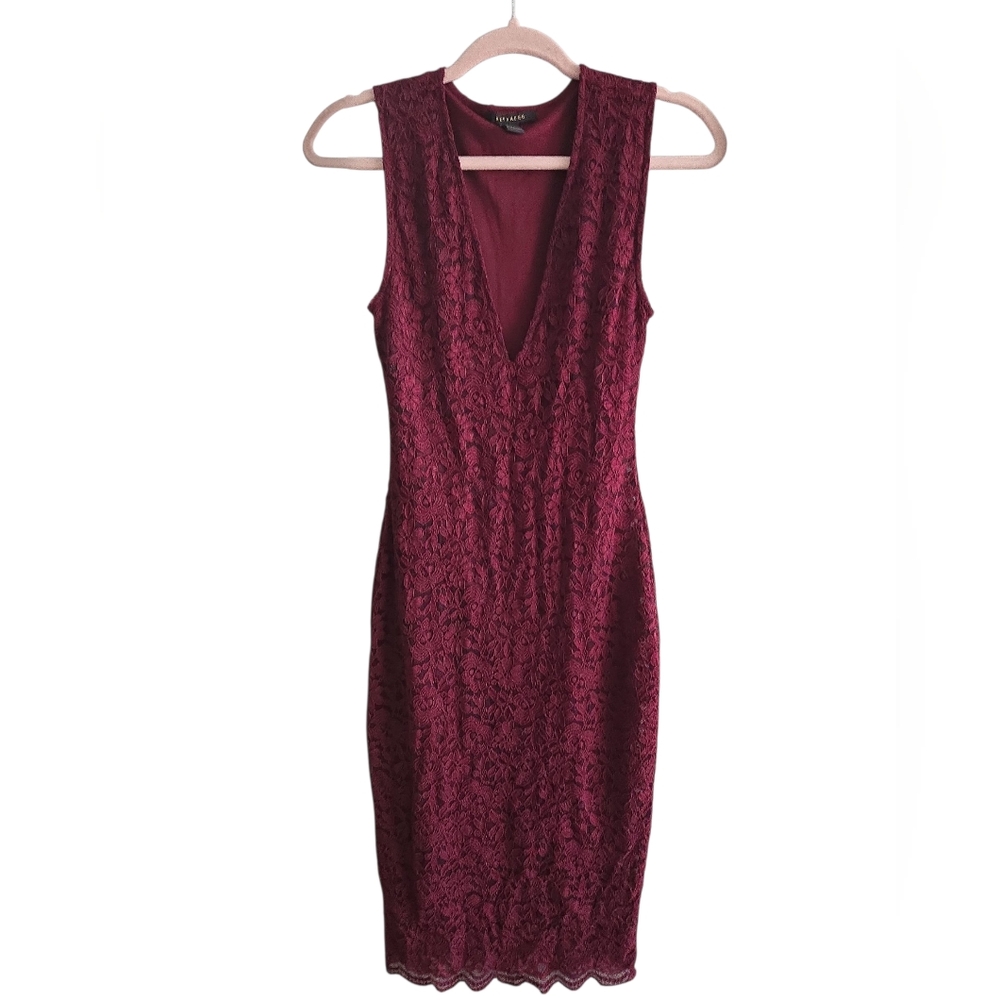 Express Burgundy Lace Dress